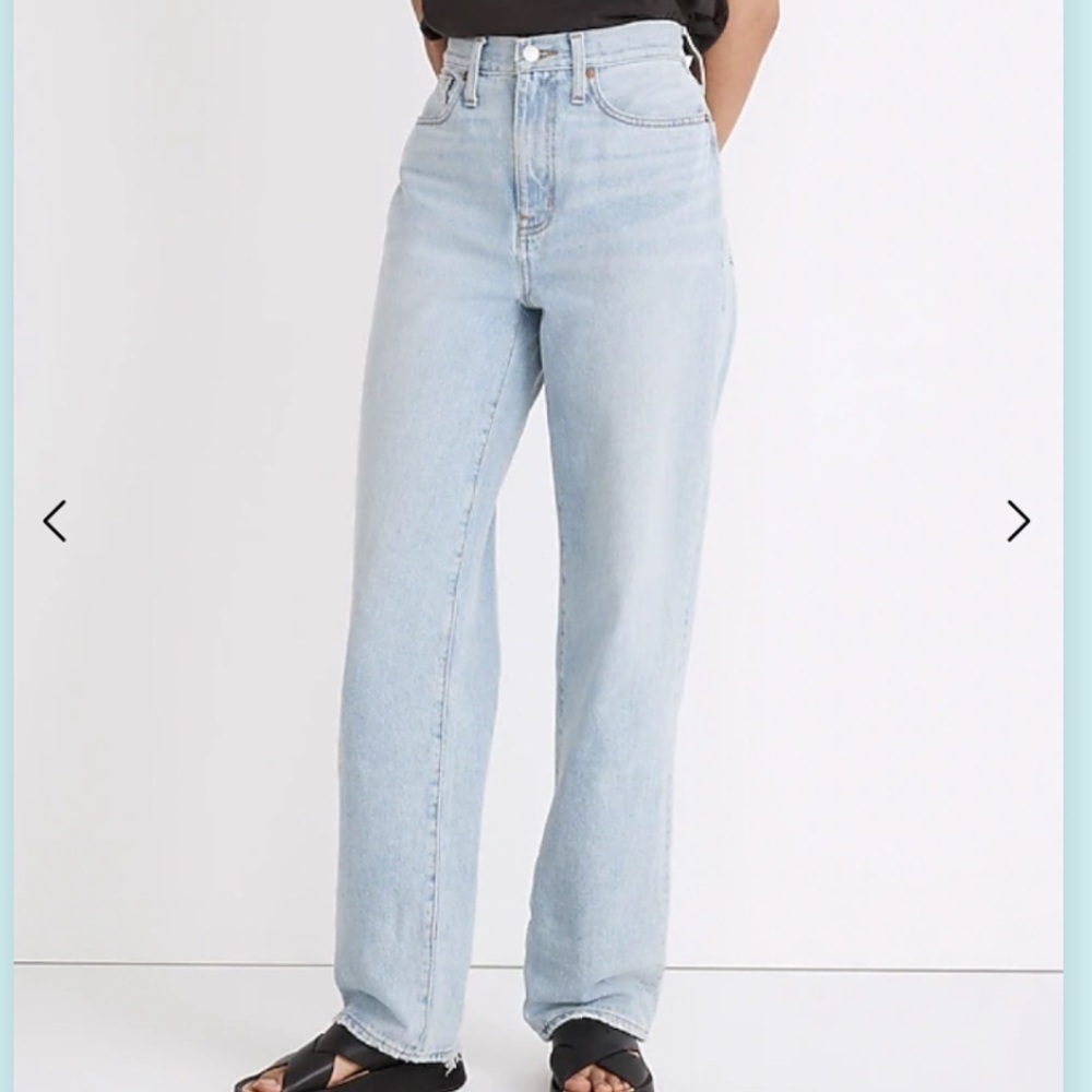 Madewell Baggy Straight Jeans in Berteau Wash Size 23 NWT